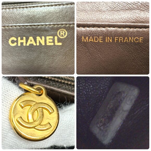 CHANEL Vintage CC Logo Suede Matelasse Backpack Bag Turn Rock Brown  [106046] - Picture 15 of 15